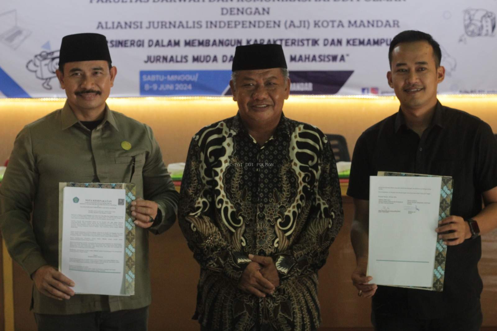 Fakultas Dakwah dan Komunikasi IAI DDI Polewali Mandar Tandatangani MoU dengan AJI Kota Mandar